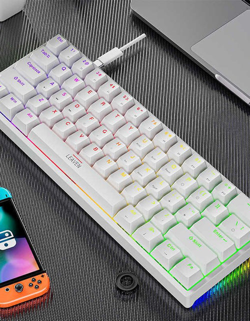 Load image into Gallery viewer, Keyboards 61 Keys 60% Mini Gaming Mechanical Keyboard RGB Hotswap Type-C Wired Gaming Keyboards Ergonomics Keyboard PBT Keycaps for Gamer T230215
