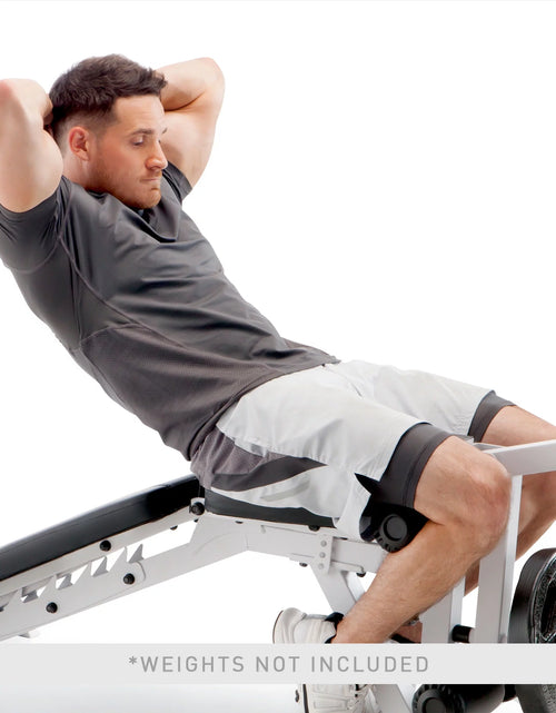 Load image into Gallery viewer, Foldable and Adjustable Weight Bench with Leg Extension, White/Black
