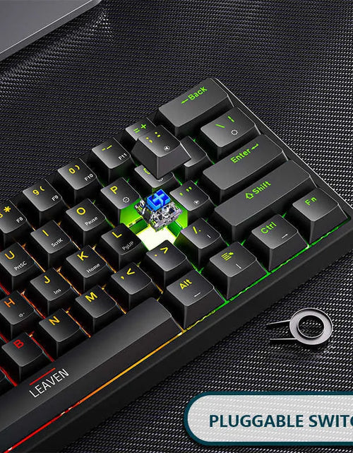 Load image into Gallery viewer, Keyboards 61 Keys 60% Mini Gaming Mechanical Keyboard RGB Hotswap Type-C Wired Gaming Keyboards Ergonomics Keyboard PBT Keycaps for Gamer T230215
