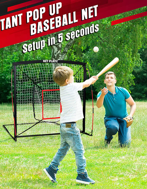 Load image into Gallery viewer, 5' X 5' Baseball &amp; Softball Practice Hitting &amp; Pitching Net Similar to Bow Frame, Great for All Skill Levels
