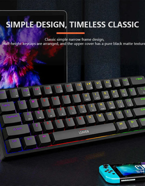 Load image into Gallery viewer, Keyboards 61 Keys 60% Mini Gaming Mechanical Keyboard RGB Hotswap Type-C Wired Gaming Keyboards Ergonomics Keyboard PBT Keycaps for Gamer T230215
