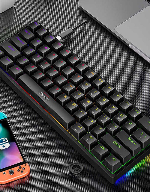 Load image into Gallery viewer, Keyboards 61 Keys 60% Mini Gaming Mechanical Keyboard RGB Hotswap Type-C Wired Gaming Keyboards Ergonomics Keyboard PBT Keycaps for Gamer T230215
